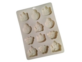 Molde silicona 12 figuras princesas 
